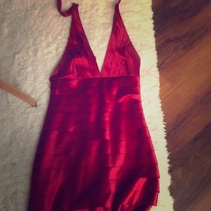 Red cocktail dress